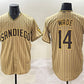 San Diego Padres #14 Tyler Wade Tan Cool Base Stitched Baseball Jersey