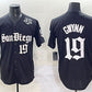 San Diego Padres #19 Tony Gwynn Black Gothic Edition Vapor Limited Stitched Baseball Jersey