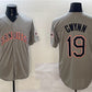 San Diego Padres #19 Tony Gwynn Gray With Patch Cool Base Stitched Baseball Jersey