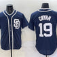 San Diego Padres #19 Tony Gwynn Navy Cool Base Stitched Baseball Jersey