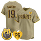 San Diego Padres #19 Tony Gwynn Tan 'For Peter' And Petco Park 20th Patch Limited Stitched Baseball Jersey