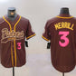 San Diego Padres #3 Jackson Merrill Brown Cool Base Stitched Baseball Jersey