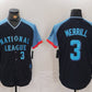 San Diego Padres #3 Jackson Merrill Number Navy 2024 All Star Limited Stitched Baseball Jersey