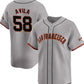San Francisco Giants #58 Nick Avila Gray Away Limited Stitched Baseball Jersey