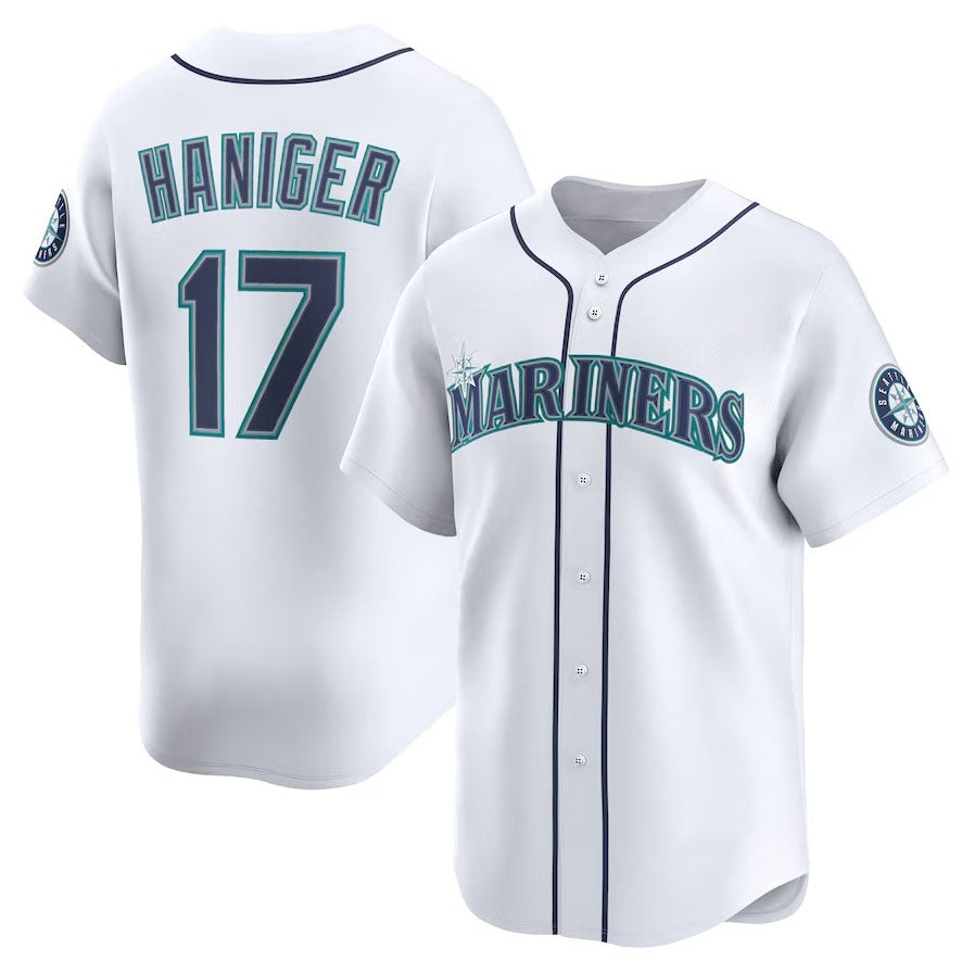 Seattle Mariners #17 Mitch Haniger Home Limited Player Jersey - White Stitched Baseball Jersey