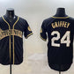 Seattle Mariners #24 Ken Griffey Jr. Black Gold Cool Base Stitched Baseball Jersey