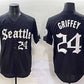 Seattle Mariners #24 Ken Griffey Jr. Black 'Deep Sea Gothic Edition' Vapor Premier Limited Stitched Baseball Jersey