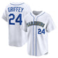 Seattle Mariners #24 Ken Griffey Jr. Throwback Cooperstown Collection Limited Jersey - White Stitched Baseball Jersey