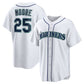 Seattle Mariners #25 Dylan Moore Home Replica Jersey - White Stitched Baseball Jersey