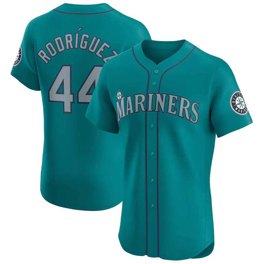 Seattle Mariners #44 Julio Rodríguez Alternate Elite Player Jersey - Aqua Stitched Baseball Jersey