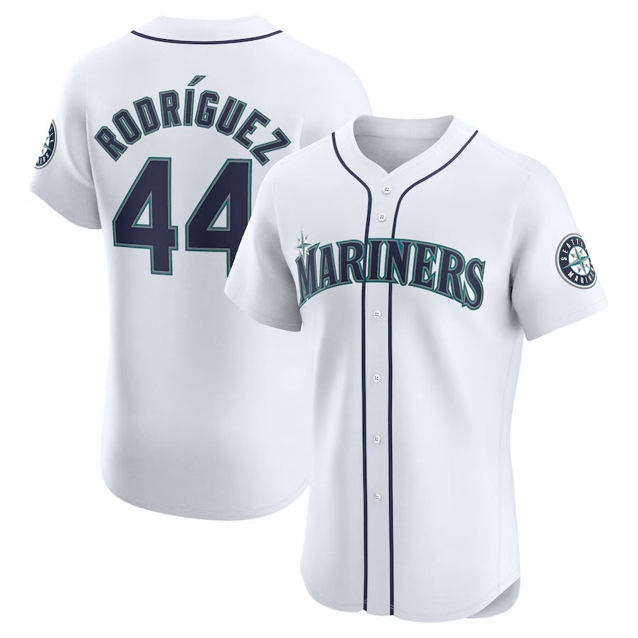 Seattle Mariners #44 Julio Rodríguez Home Elite Player Jersey - White Stitched Baseball Jersey