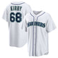 Seattle Mariners #68 George Kirby Home Replica Jersey - White Stitched Baseball Jersey