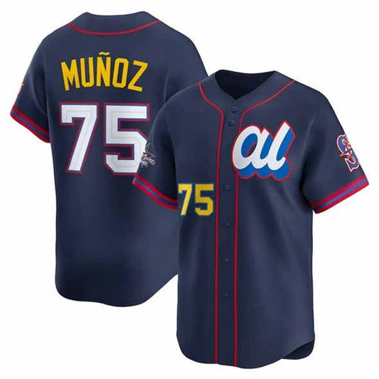 Seattle Mariners #75 Andrés Munoz American League Navy 2025 All-Star Edition Limited Stitched Baseball Jersey