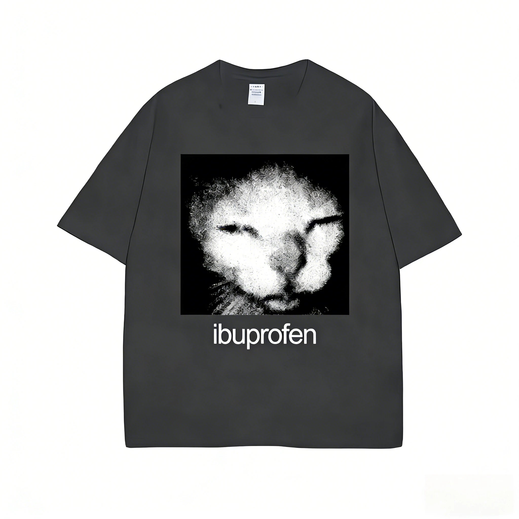 2026 Vintage Funny Ibuprofen Cat Meme Graphic Tees Men Women Humor Fashion T Shirts Oversized Casual Streetwear T-shirt Y2K Tops