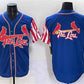 St. Louis Cardinals Team Big Logo Royal Independence Day Vapor Premier Limited Stitched Baseball Jerseys