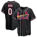 Johmsee St. Louis Cardinals #0 Masyn Winn Player Black Carbon Fashio Game Stitched Jerseys