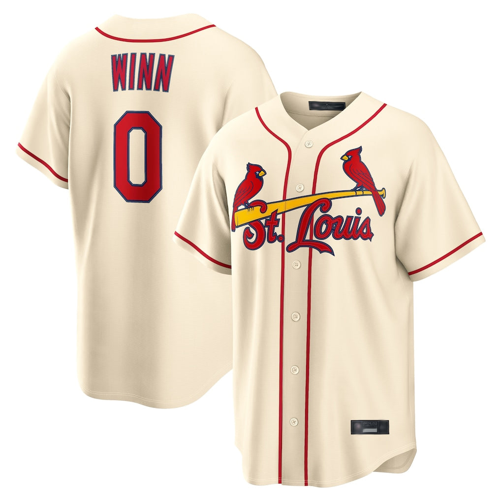 Johmsee St. Louis Cardinals #0 Masyn Winn Player Cream Home Game Stitched Jerseys