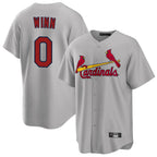 Johmsee St. Louis Cardinals #0 Masyn Winn Player Gray Home Game Stitched Jerseys
