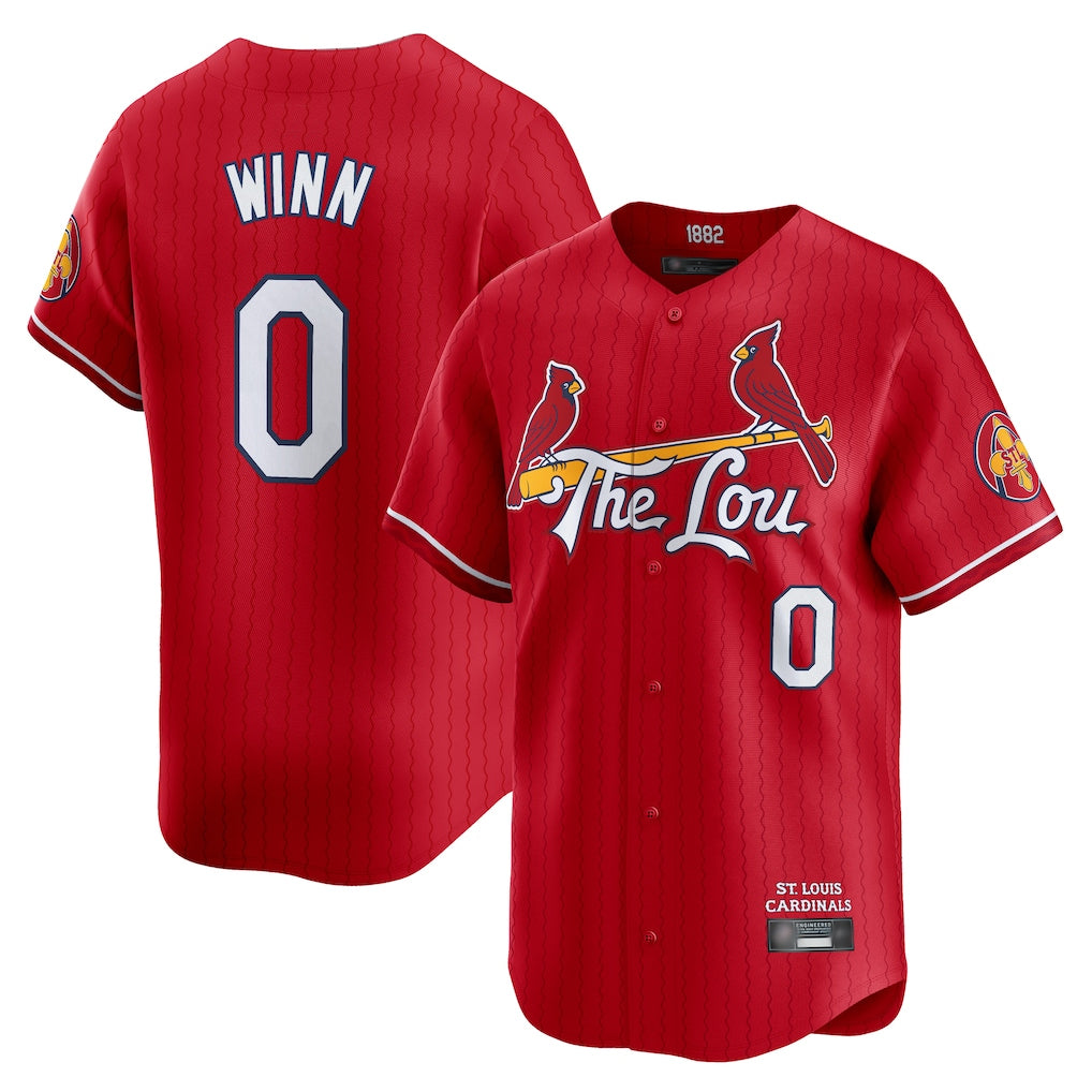 Johmsee St. Louis Cardinals #0 Masyn Winn Player Red City Connect Limited Stitched Jerseys