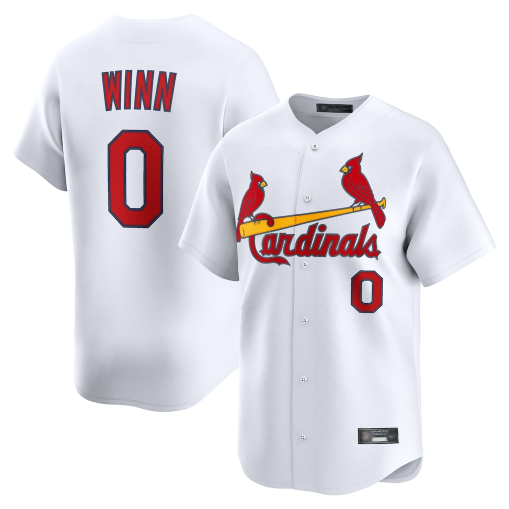 Johmsee St. Louis Cardinals #0 Masyn Winn Player White Home Limited Stitched Jerseys