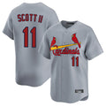 Johmsee St. Louis Cardinals #11 Victor Scott II Player Gray Home Limited Stitched Jerseys
