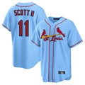 Johmsee St. Louis Cardinals #11 Victor Scott II Player Light Blue Home Game Stitched Jerseys