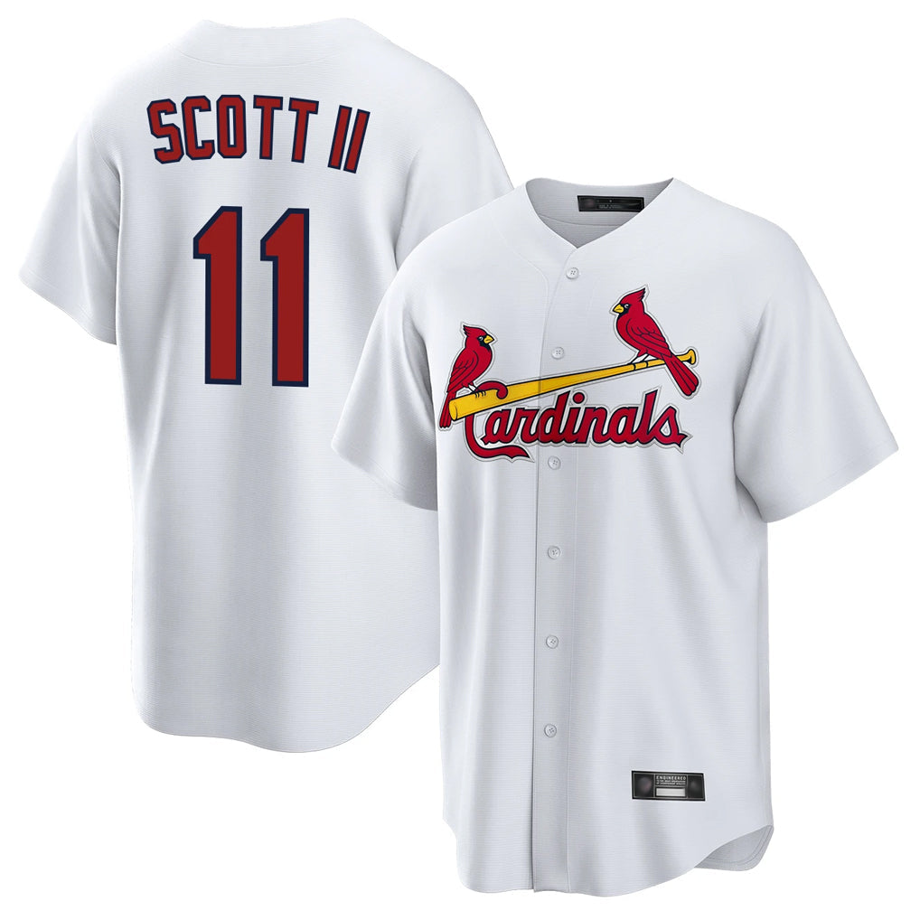 Johmsee St. Louis Cardinals #11 Victor Scott II Player White Home Game Stitched Jerseys