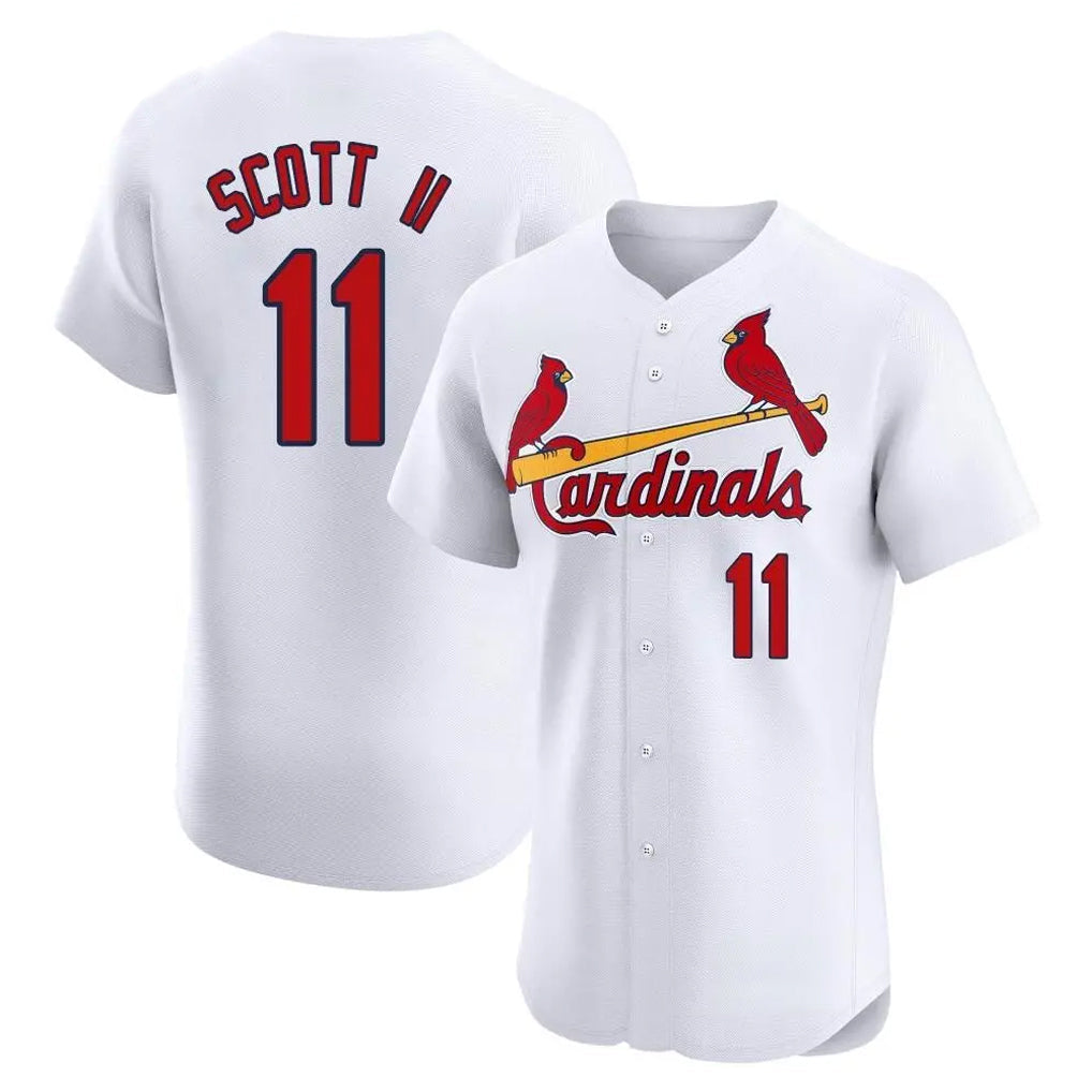 Johmsee St. Louis Cardinals #11 Victor Scott II Player White Home Limited Elite Stitched Jerseys