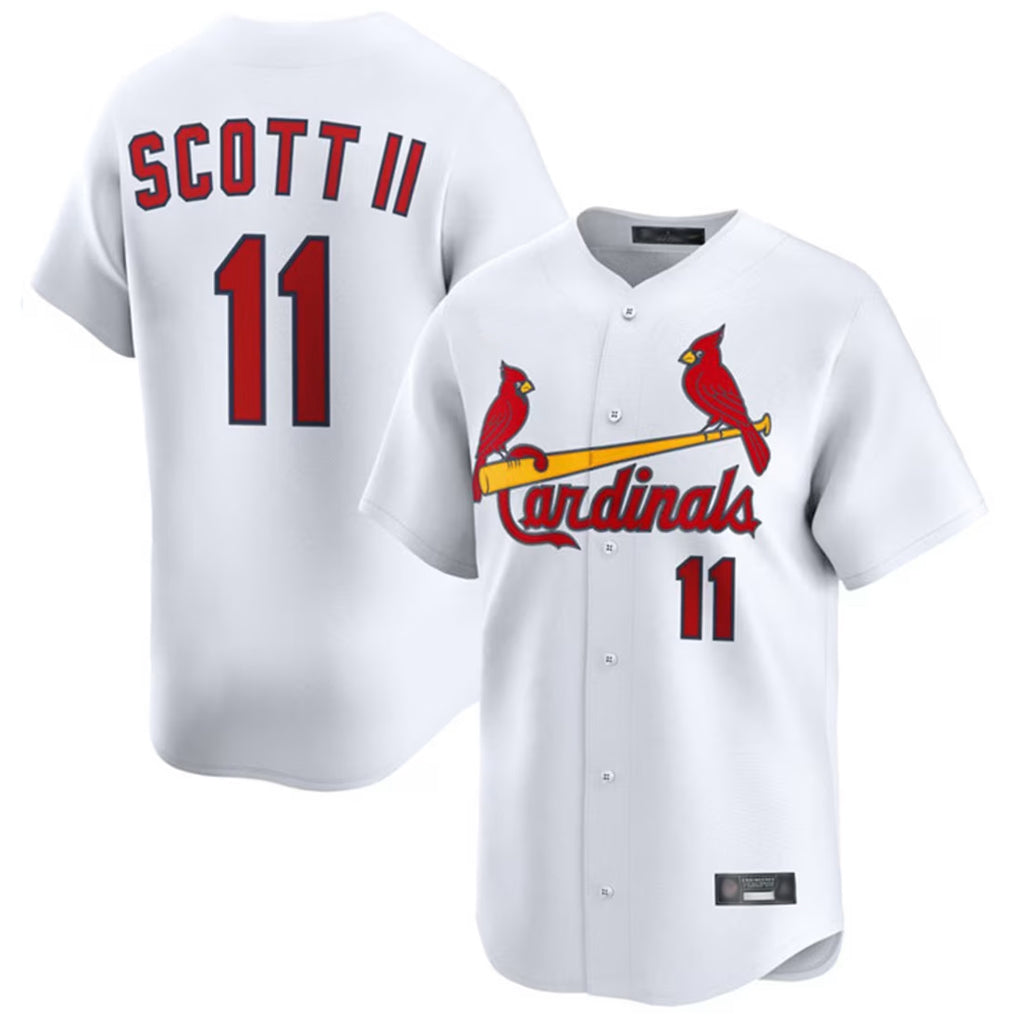 Johmsee St. Louis Cardinals #11 Victor Scott II Player White Home Limited Stitched Jerseys