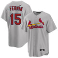 Johmsee St. Louis Cardinals #15 Jose Fermin Player Gray Home Game Stitched Jerseys