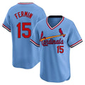 Johmsee St. Louis Cardinals #15 Jose Fermin Player Light Blue City Connect Home T-shirt Stitched Jerseys