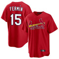 Johmsee St. Louis Cardinals #15 Jose Fermin Player Red Home Game Stitched Jerseys