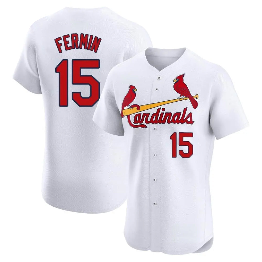 Johmsee St. Louis Cardinals #15 Jose Fermin Player White Home Limited Elite Stitched Jerseys