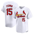 Johmsee St. Louis Cardinals #15 Jose Fermin Player White Home Limited Stitched Jerseys