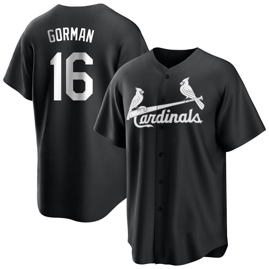 Johmsee St. Louis Cardinals #16 Nolan Gorman Player Black City Connect Home Limited Stitched Jerseys