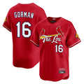 Johmsee St. Louis Cardinals #16 Nolan Gorman Player Red City Connect Limited Stitched Jerseys