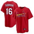 Johmsee St. Louis Cardinals #16 Nolan Gorman Player Red Home Game Stitched Jerseys