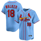 Johmsee St. Louis Cardinals #18 Jordan Walker Player Light Blue Home Limited Stitched Jerseys