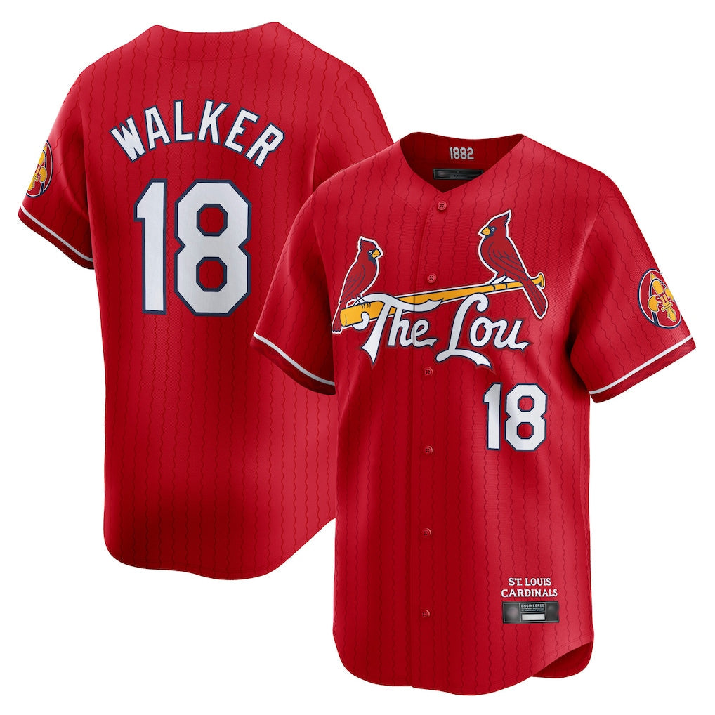 Johmsee St. Louis Cardinals #18 Jordan Walker Player Red City Connect Limited Stitched Jerseys