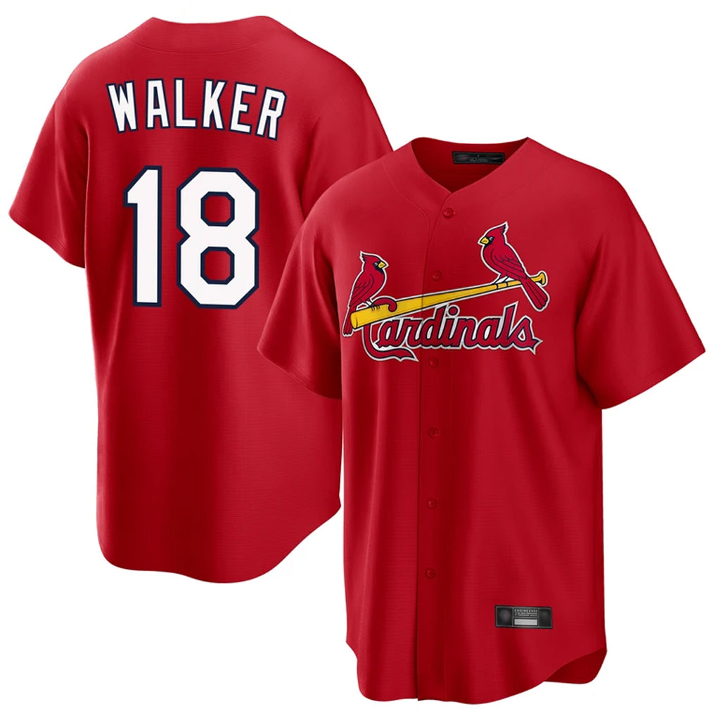 Johmsee St. Louis Cardinals #18 Jordan Walker Player Red Home Game Stitched Jerseys