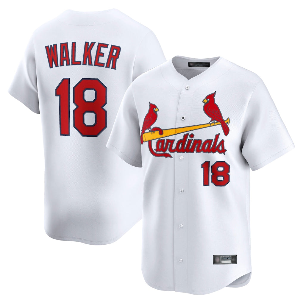 Johmsee St. Louis Cardinals #18 Jordan Walker Player White Home Limited Stitched Jerseys