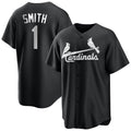 Johmsee St. Louis Cardinals #1 Ozzie Smith Player Black City Connect Home Limited Stitched Jerseys