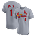 Johmsee St. Louis Cardinals #1 Ozzie Smith Player Gray Home Limited Elite Stitched Jerseys