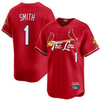 Johmsee St. Louis Cardinals #1 Ozzie Smith Player Red City Connect Limited Stitched Jerseys