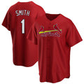 Johmsee St. Louis Cardinals #1 Ozzie Smith Player Red Home Game Stitched Jerseys