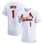 Johmsee St. Louis Cardinals #1 Ozzie Smith Player White Home Limited Elite Stitched Jerseys