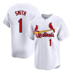 Johmsee St. Louis Cardinals #1 Ozzie Smith Player White Home Limited Stitched Jerseys