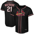 Johmsee St. Louis Cardinals #21 Lars Nootbaar Player Black Carbon Fashio Game Stitched Jerseys