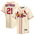 Johmsee St. Louis Cardinals #21 Lars Nootbaar Player Cream Home Game Stitched Jerseys