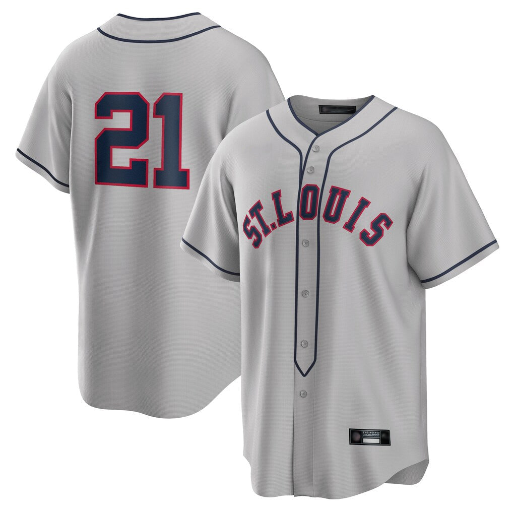 Johmsee St. Louis Cardinals #21 Lars Nootbaar Player Gray Classic Replica Game Stitched Jerseys